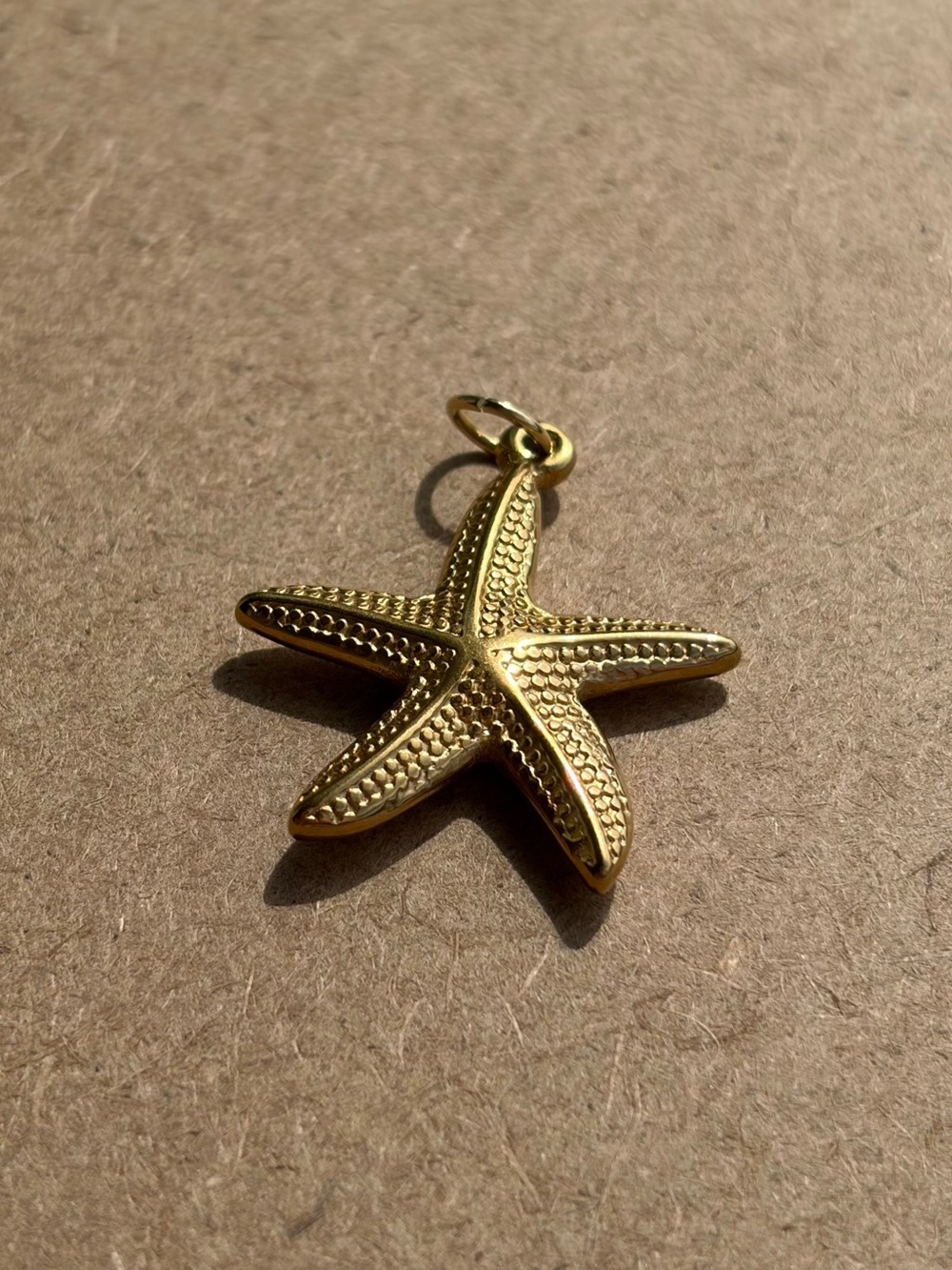 18K Gold Plated Starfish Pendant Charm